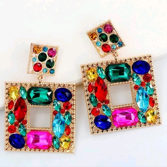 Harmony In Nature Jewelry - Luxe Prism Square Drop Earrings